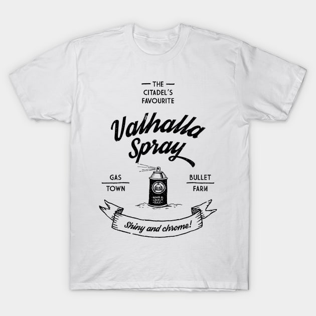 Valhalla Spray - black artwork T-Shirt by belial90